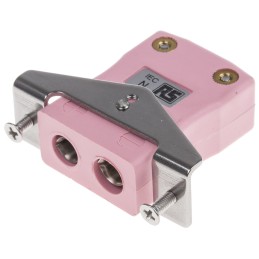 1 pcs - RS PRO Panel Mount Thermocouple Connector for Use with Type N Thermocouple, Standard Size, IEC Standard