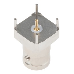 1 pcs - Telegartner, jack PCB Mount BNC Connector, 75Ω, Through Hole Termination, Straight Body