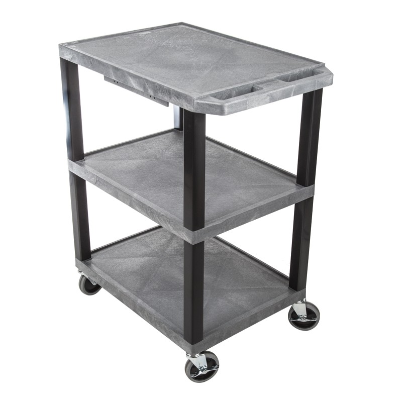1 pcs - RS PRO 3 Shelf PE Trolley, 610 x 460mm, 150kg Load