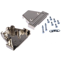 1 pcs - MH Connectors MHTRI-M Series ABS Angled, Straight D Sub Backshell, 25 Way, Strain Relief