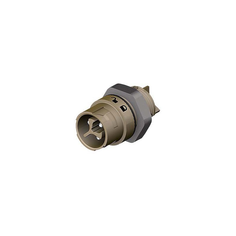 1 pcs - Wieland RST Mini Series Mini Connector, 3-Pole, Male, 1-Way, Panel Mount, 16A, IP66, IP68, IP69