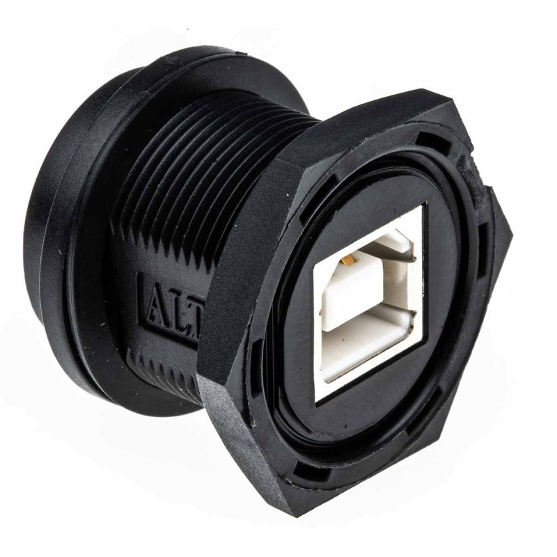 1 pcs - Amphenol Industrial Straight, Panel Mount Type B IP68 USB Connector
