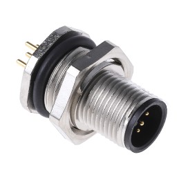 1 pcs - binder Circular Connector, 5 Contacts, Panel Mount, M12 Connector, Socket, Male, IP67, 713 Series