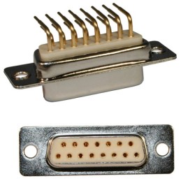 1 pcs - Norcomp SEAL-D 15 Way Right Angle Plug-In Mount D-sub Connector Plug, 2.769mm Pitch