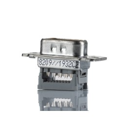 1 pcs - 3M 8200 9 Way Right Angle Wire Mount D-sub Connector Plug, 1.27mm Pitch