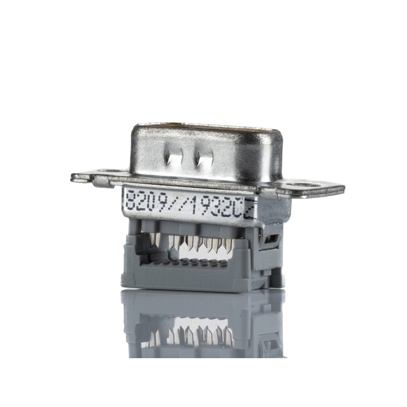 1 pcs - 3M 8200 9 Way Right Angle Wire Mount D-sub Connector Plug, 1.27mm Pitch