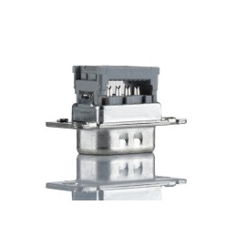 1 pcs - 3M 8200 9 Way Right Angle Wire Mount D-sub Connector Plug, 1.27mm Pitch