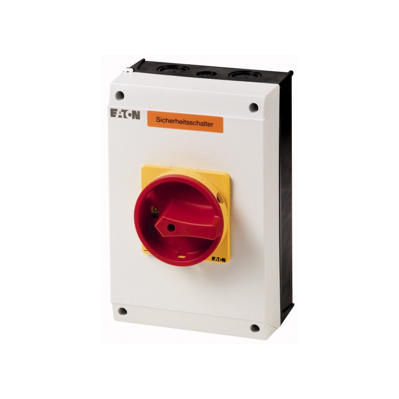 1 pcs - Eaton 3P Pole Surface Mount Isolator Switch - 63A Maximum Current, 30kW Power Rating, IP65