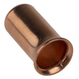 100 pcs - RS PRO Crimp Bootlace Ferrule, 15.5mm Pin Length, 7.8 mm, 9.3 mm Pin Diameter, 10mm² Wire Size