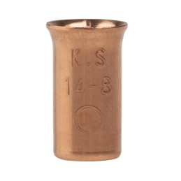 100 pcs - RS PRO Crimp Bootlace Ferrule, 15.5mm Pin Length, 7.8 mm, 9.3 mm Pin Diameter, 10mm² Wire Size