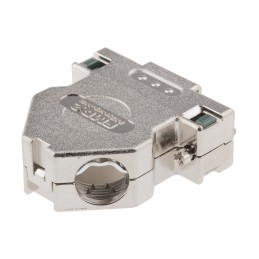 1 pcs - FCT from Molex FMD Series Die Cast Zinc Angled D Sub Backshell, 15 Way, Strain Relief
