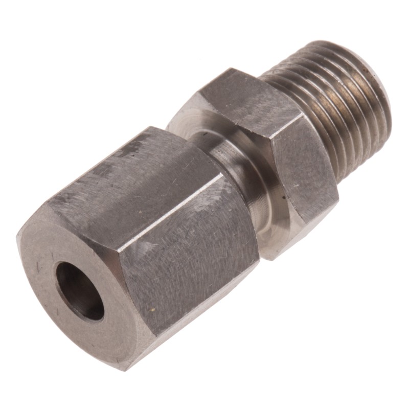 1 pcs - RS PRO In-Line Thermocouple Compression Fitting for Use with Thermocouple, 1/8 BSPT, 3/16in Probe, RoHS Compliant
