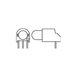 10 pcs : 550-3509F - LED Circuit Board Indicators RED/GREEN DIFFUSED 3 LEAD