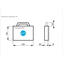 1 pcs - RS PRO Plastic Equipment case, 141 x 127 x 36mm