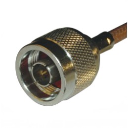 1 pcs - Amphenol RF, Plug Cable Mount N Connector, 50Ω, Crimp Termination, Straight Body