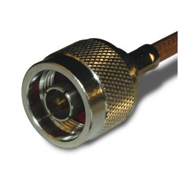 1 pcs - Amphenol RF, Plug Cable Mount N Connector, 50Ω, Crimp Termination, Straight Body