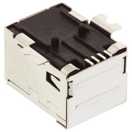 1 pcs - TE Connectivity Right Angle, SMT, Socket Type B USB Connector