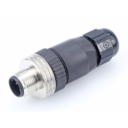 1 pcs - Brad from Molex Circular Connector, 4 Contacts, Cable Mount, M12 Connector, Plug, Male, IP67, Micro-Change Series