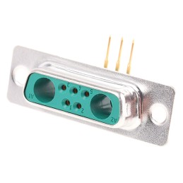 1 pcs - FCT from Molex FM 2 (Power/Coax), 5 (Signal) Way Right Angle Through Hole D-sub Connector Socket