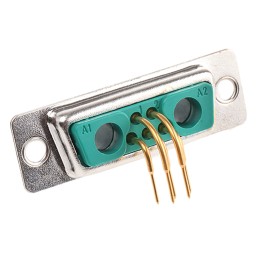 1 pcs - FCT from Molex FM 2 (Power/Coax), 5 (Signal) Way Right Angle Through Hole D-sub Connector Socket