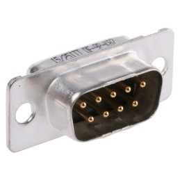 1 pcs - ITT Cannon D* 9 Way Panel Mount D-sub Connector Plug