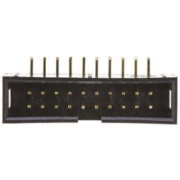 1 pcs - Amphenol ICC T821 Series Right Angle Through Hole PCB Header, 20 Contact(s), 2.54mm Pitch, 2 Row(s), Shrouded