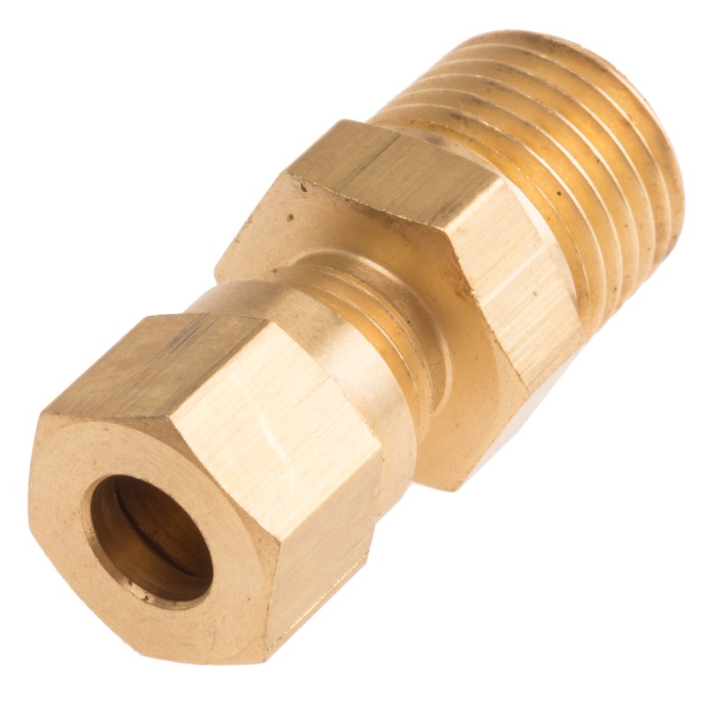 1 pcs - RS PRO In-Line Thermocouple Compression Fitting for Use with Thermocouple, 1/4 BSPT, 6mm Probe, RoHS Compliant Standard