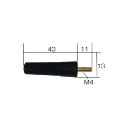 1 pcs - RF Solutions PHC-M4-868 Stubby Omnidirectional Telemetry Antenna with M4 Screw Connector, ISM Band