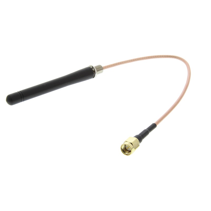 1 pcs - RF Solutions ANT-433WPIG-2SMA Whip Antenna with SMA Connector, ISM Band, UHF RFID