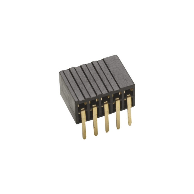 1 pcs - HARWIN Right Angle Through Hole Mount PCB Socket, 10-Contact, 2-Row, 1.27mm Pitch, Solder Termination