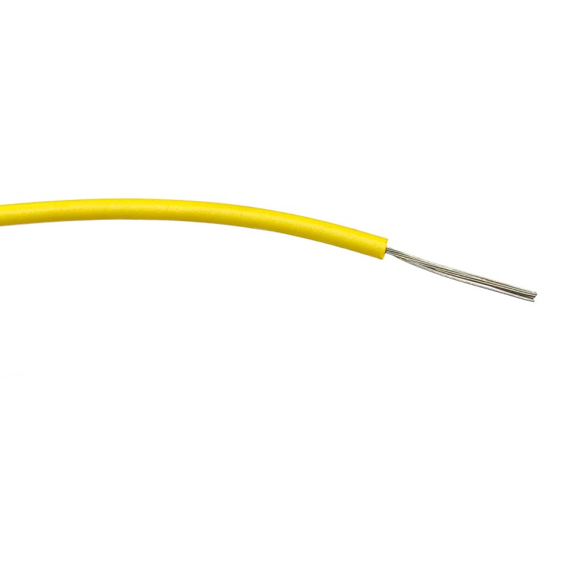 500 pcs - RS PRO Yellow 0.75 mm² Hook Up Wire, 18 AWG, 24/0.2 mm, 500m, PVC Insulation
