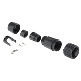 1 pcs - Amphenol Industrial Circular Connector, 6 + PE Contacts, Cable Mount, Socket, IP65, IP67, Ecomate Series