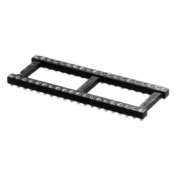 1 pcs - Aries Electronics 2.54mm Pitch Vertical 28 Way, SMT Open Frame IC Dip Socket, 3A