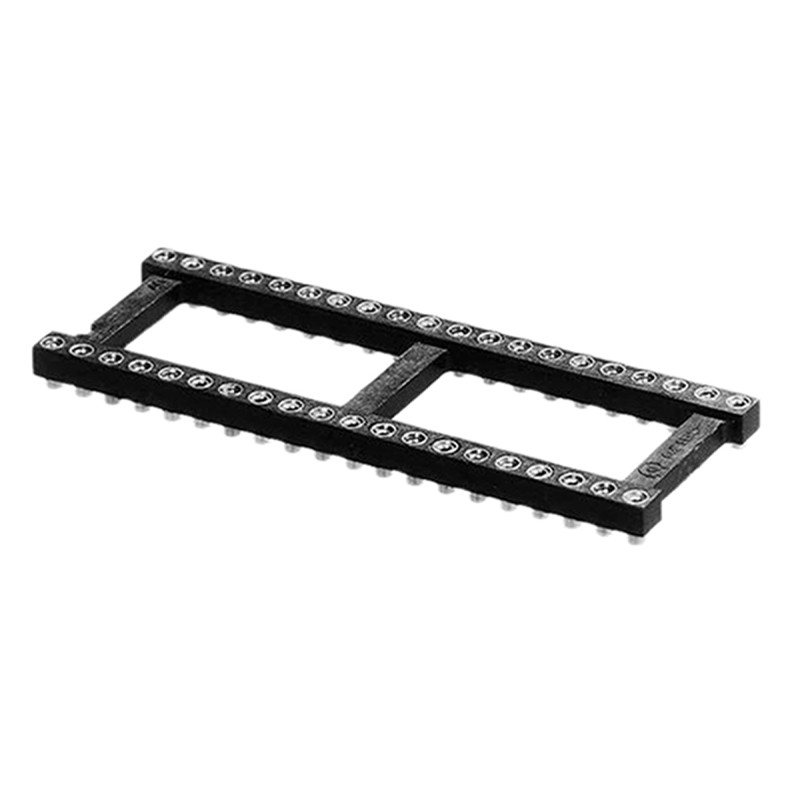 1 pcs - Aries Electronics 2.54mm Pitch Vertical 28 Way, SMT Open Frame IC Dip Socket, 3A