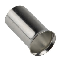 100 pcs - RS PRO Crimp Bootlace Ferrule, 12mm Pin Length, 6.2 mm, 7.2 mm Pin Diameter, 16mm² Wire Size