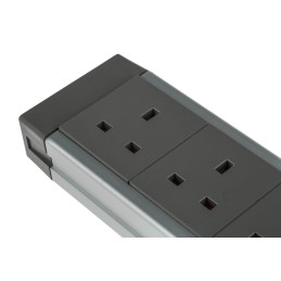 1 pcs - RS PRO 2m 4 Socket Type G - British Trailing Socket, 230 V ac