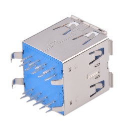 1 pcs - Molex Straight, Through Hole, Socket Type A 3.0 USB Connector