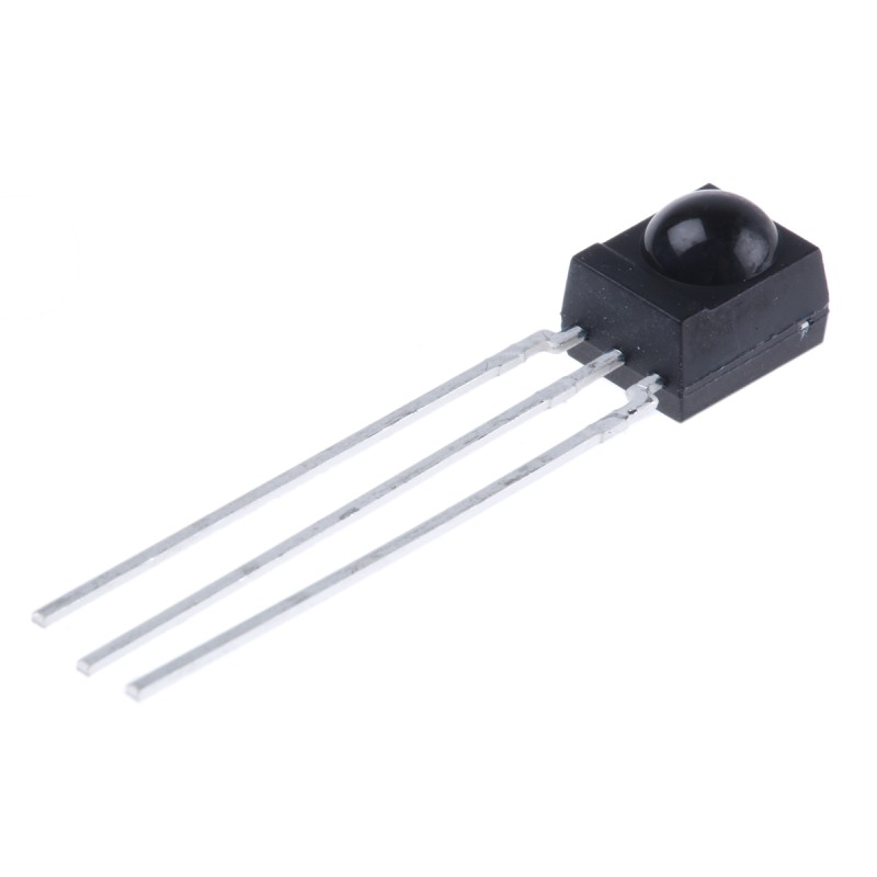 10 pcs - Vishay TSSP4038, 38kHz IR Receiver, 950nm ±45 °, 25m Range, 2.5 V - 5.5V, Through Hole, 6 x 3.9 x 6.95mm