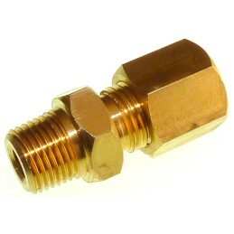 1 pcs - RS PRO In-Line Thermocouple Compression Fitting for Use with 6 mm Probe Thermocouple, 1/4 NPT, RoHS Compliant Standard