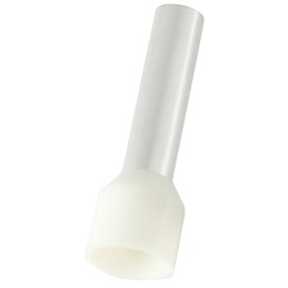 100 pcs - RS PRO Insulated Crimp Bootlace Ferrule, 18mm Pin Length, 4.9mm Pin Diameter, 10mm² Wire Size, Ivory