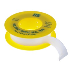 1 pcs - RS PRO White PTFE Tape, 5m x 12mm x 0.2mm