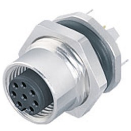 1 pcs - Binder Circular Connector, 5 Contacts, Panel Mount, M12 Connector, Socket, Female, IP67, 713 Series
