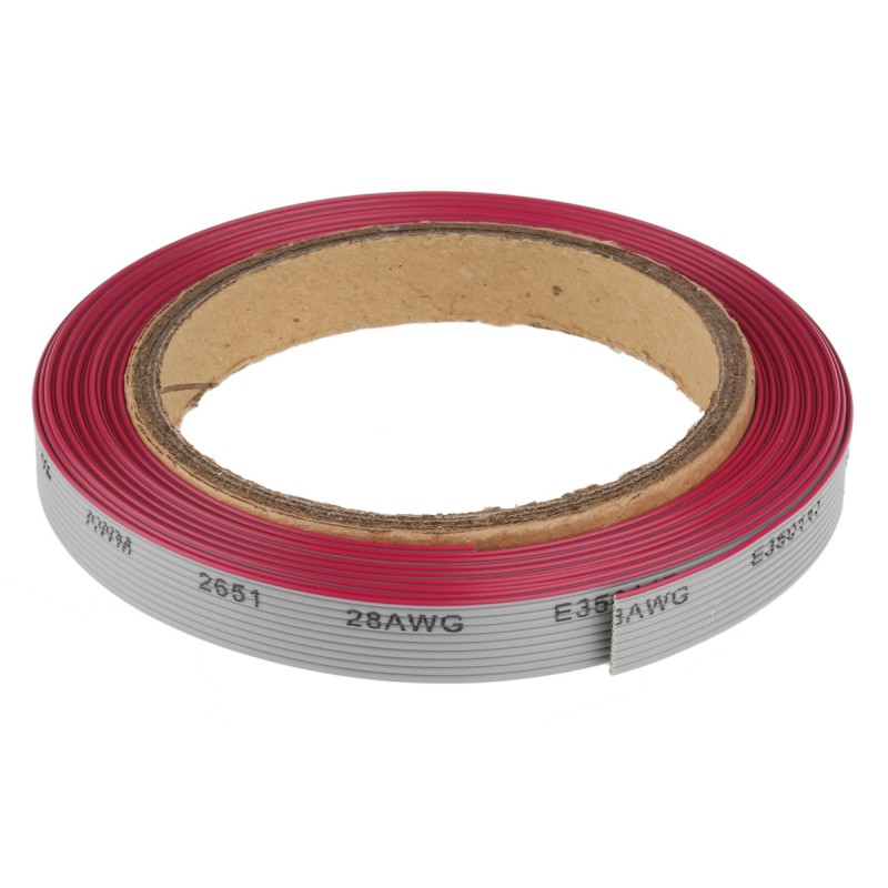 1 Reel of 5 M - RS PRO Flat Ribbon Cable, 10-Way, 1.27mm Pitch, 5m Length