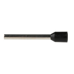 100 pcs - RS PRO Insulated Crimp Bootlace Ferrule, 18mm Pin Length, 2mm Pin Diameter, 1.5mm² Wire Size, Black