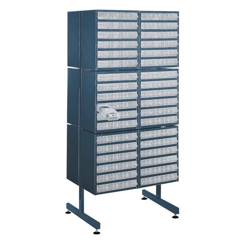 1 pcs - Raaco Drawer Storage Unit, Steel, 1600mm x 705mm x 570mm, Blue