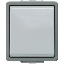 1 pcs - Siemens Grey Rocker Light Switch, 1 Gang, Delta