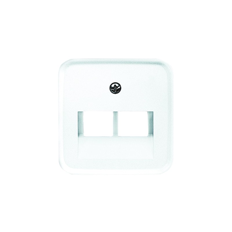 1 pcs - Busch Jaeger - ABB White 2 Gang Light Switch Cover