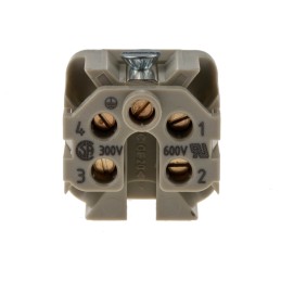 1 pcs - HARTING Heavy Duty Power Connector Insert, 10A, Female, Han A Series, 4 Contacts