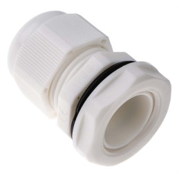 10 pcs - HellermannTyton NGM Series White Nylon Cable Gland, M20 Thread, 6mm Min, 12mm Max, IP68