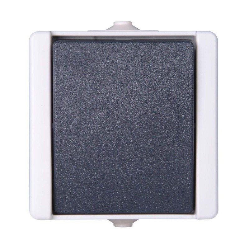 1 pcs - Kopp Grey Rocker Light Switch, 1 Way, 1 Gang